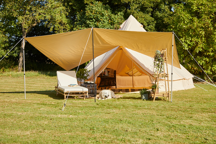 Glampingtält Bell Beige Ø5 x 3 m Blue Moose